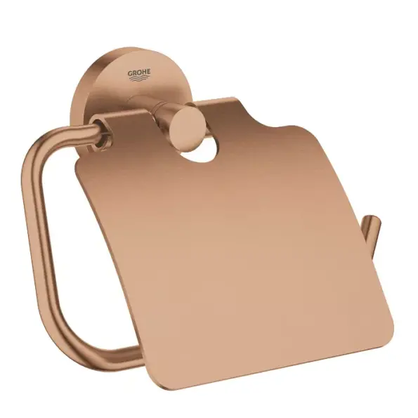 Grohe Essentials Toilet Paper Holder With Cover Rose Gold Matt ,40367DL1