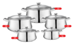 Zahran Stainless Steel Classic Stewpot Set with Glass Lid ,4300007618