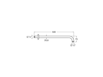 Roca Straight Wall Arm For Shower Head A5B0350C00