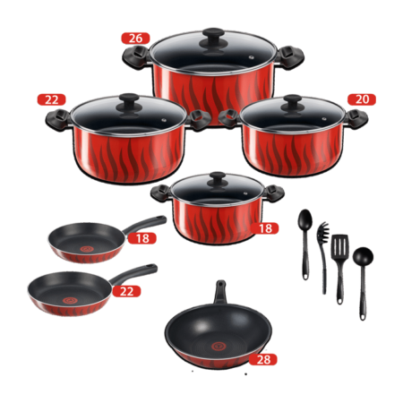 Tefal Tempo Cooking Set With Glass Lid 4 Stewpots