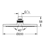 Grohe Tempesta Cosmopolitan Head Shower 20cm ,27541001