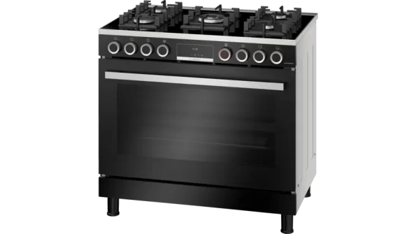 Bosch Gas Cooker, Series 8, Black 90 Cm ,HJY5G7V69S