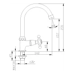 Mesta Lab Tap With Compression Valve ,SD3120-1-CP