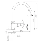 Mesta Lab Tap With Compression Valve ,SD3120-1-CP