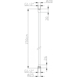 Sarrdesign Anti Twist Hose 150cm SD4000 CP