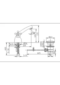 Sarrdesign Basin Mixer With Ceramic Disk SD2030 2D CP