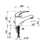 Sarrdesign Kura Single Lever Basin Mixer ,SD1010-ND-CP