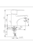 Sarrdesign Loire Basin Mixer With ,SD1020-ND-CP