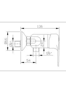 Sarrdesign Loire Shower Mixer SD1023 CP
