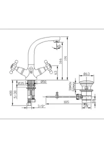 Sarrdesign Mesta Basin Mixer Rotatable Spout SD2032 2D CPو