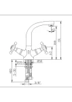 Sarrdesign Mesta Dual Handle Basin Mixer ,SD2032-1ND-CP