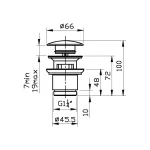 Sarrdesign Oval Click Pop-Up Waste 1¼ Inch ,SD3248-CP