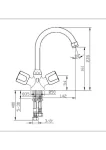 Sarrdesign Rewa Basin Mixer, With Out Pop-Up Waste ,SD2011-1ND-CP