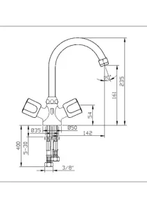 Sarrdesign Rewa Basin Mixer With Out Pop Up Waste SD2011 1ND CP