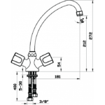 Sarrdesign Rewa Kitchen Mixer With Swivel Tube Spout ,SD2016-1-CP