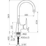 Sarrdesign Segura Kitchen Mixer Black ,SD1035-BC,