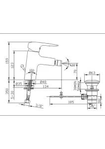 Sarrdesign Segura Single Handle Bidet Mixer D1032 D CP