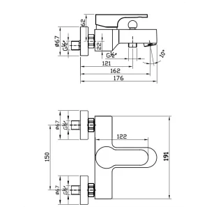 Sarrdesign Tara Bath And Shower Mixer D1051 BC