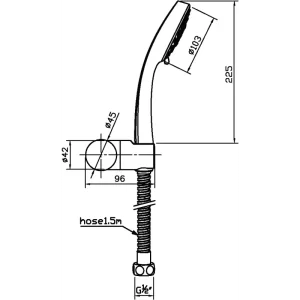 Sarrdesign Toreno Shower Set Black SD3231 BC 1