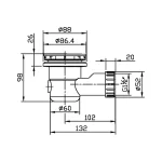 Sarrdesign Trapping Waste For Shower 2 inch ,SD3255-CP