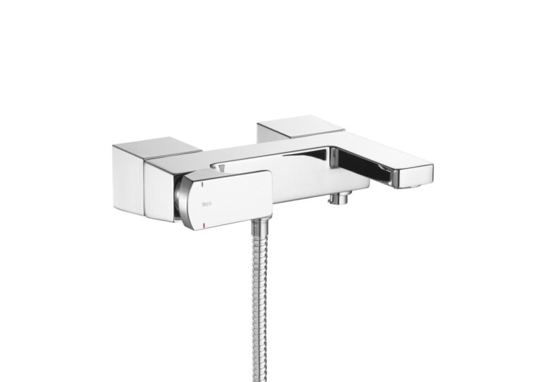 Roca L90 Wall-mounted bath-shower mixer with automatic diverter, A5A0201C00