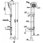 Sarrdesign Drone Lux Shower Set 3 Functions Chrome ,SD3242-CP,