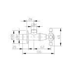 Sarrdesign Mesta Angle Valve Chrome ,SD3100-1-CP