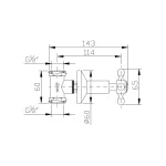 Sarrdesign  Mesta stop valve ½ Inch ,SD3122-1-CP