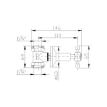 Sarrdesign  Mesta stop valve ½ Inch ,SD3122-1-CP