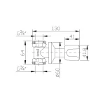 Sarrdesign Rewa Stop Valve ½ Inch ,SD3112-1-CP