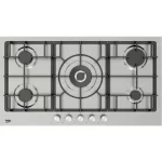 Beko BuiltIn Gas Hob 90 cm 5 Gas Burners Cast Iron HIMW95226SXEL