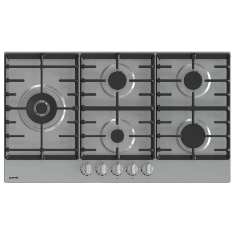 GORENJE Built In Hob 90 CM 5 Gas Burners Cast Iron Full Safety Stainless ,GW951X