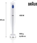 Braun Hand Blender 450 Watt – Lightweight and Powerful Kitchen Blender