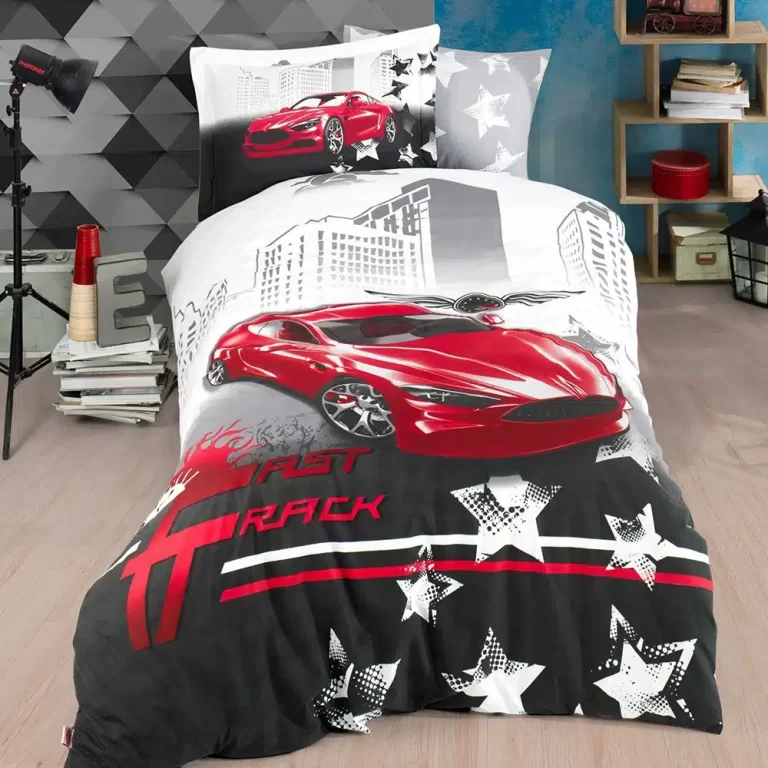 Hobby Bedspread Set 6 Pieces ,Fast Track Red