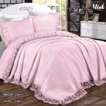 Kinzo Bed Cover Set 3 Pieces Mink Single