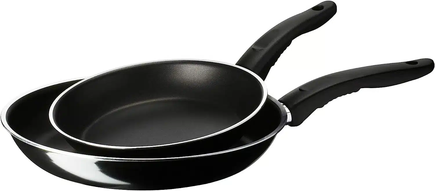 KAVALKAD Frying pan, set of 2, black - IKEA