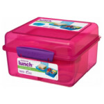 Sistema Lunch Cube Max With Yogurt Pot 2L Pink