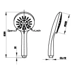 Sarrdesign Drone Shower Hand 3 Functions ,SD4035-CP