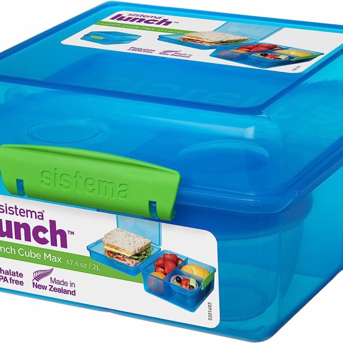Sistema Lunch Cube Max With Yogurt Pot 2L Blue