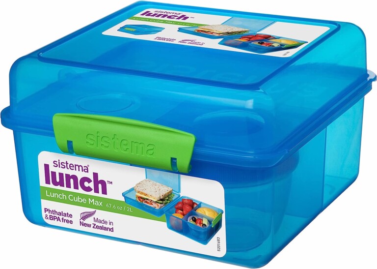 Sistema Lunch Cube Max With Yogurt Pot 2L Blue