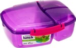 Sistema Triple Split Lunch Box 2L Purple ,40920