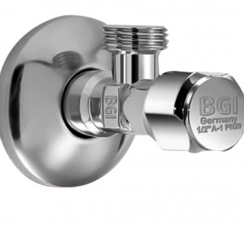 BGI - German angle valve 1/2 silver