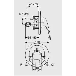 Ideal Standard Cerafit Buried Shower Mixer G1201AA