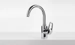 Milano High Washbasin Mixer with Circular Swivel Spout – Value