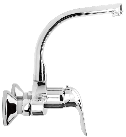 Bari Wall Mount Kitchen Mixer with High Swivel Tube Spout - Value