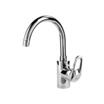 Milano High Washbasin Mixer with Circular Swivel Spout – Value