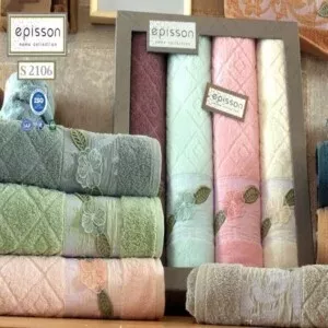 Episson cotton towel set 4 pieces 60x120 S2106 1