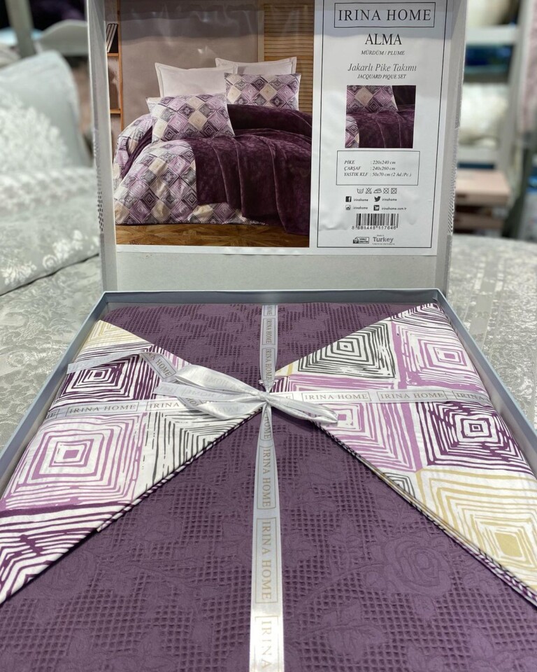 Irina Home Duvet Cover Set 4 Pieces Purple Alma