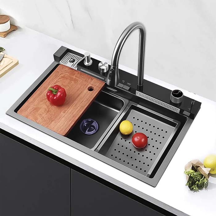 Wintle Smart Digital Kitchen Sink Stainless Steel 45x75cm