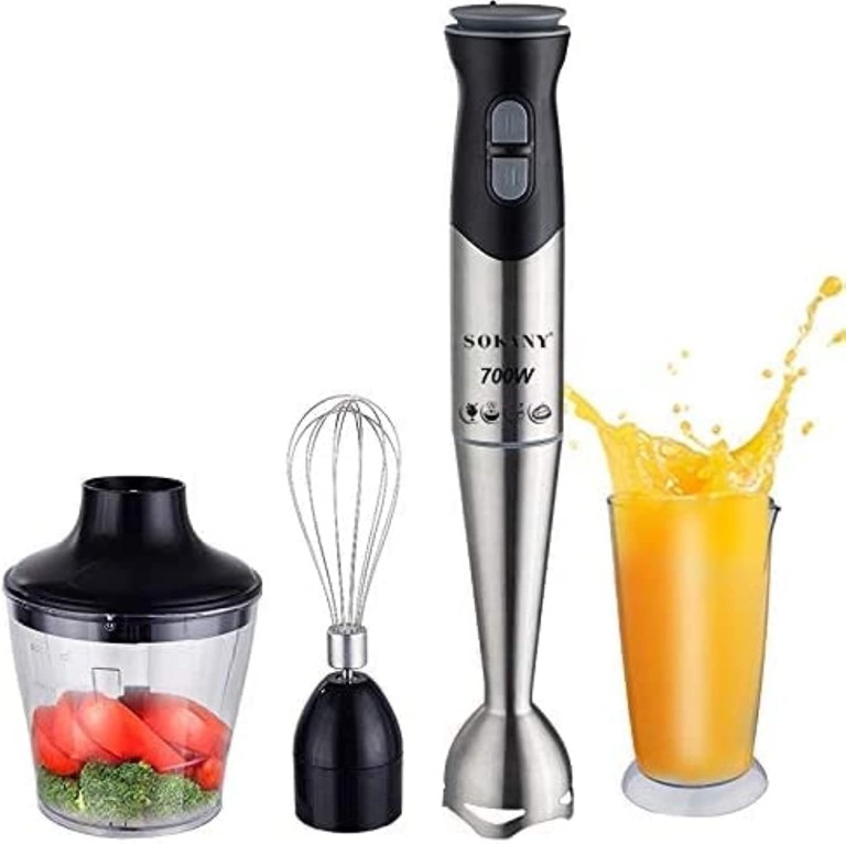 Sokany Hand blender Stainless 1000 Watts 4*1, SK7584